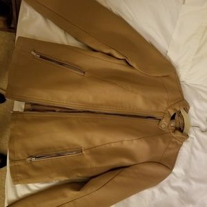 NWOT Faux Leather Scuba Jacket